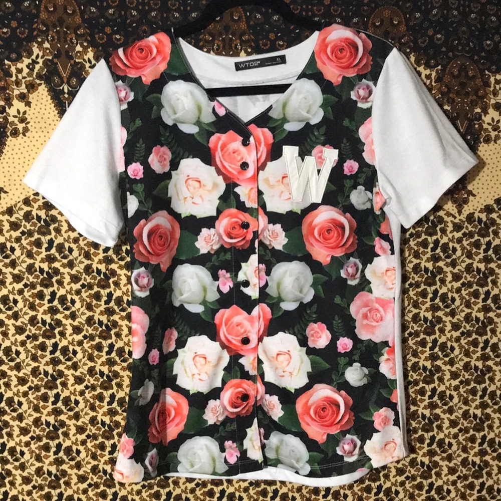Rose button up.